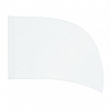 Poly Silk Flag  Arced WHITE